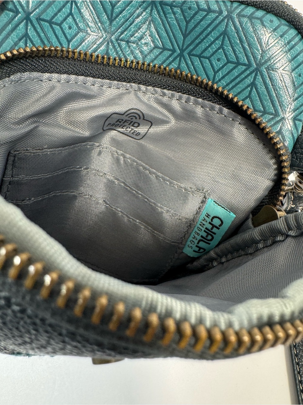 Chala Teal Turtle Crossbody Purse - Picture 12 of 14